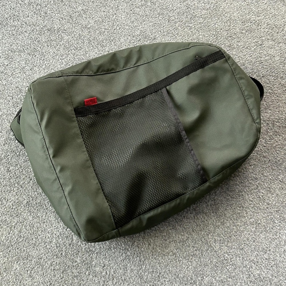 Hugo Boss Backpack Men Medium Green Polyester Sling messenger Casual Daypack Bag